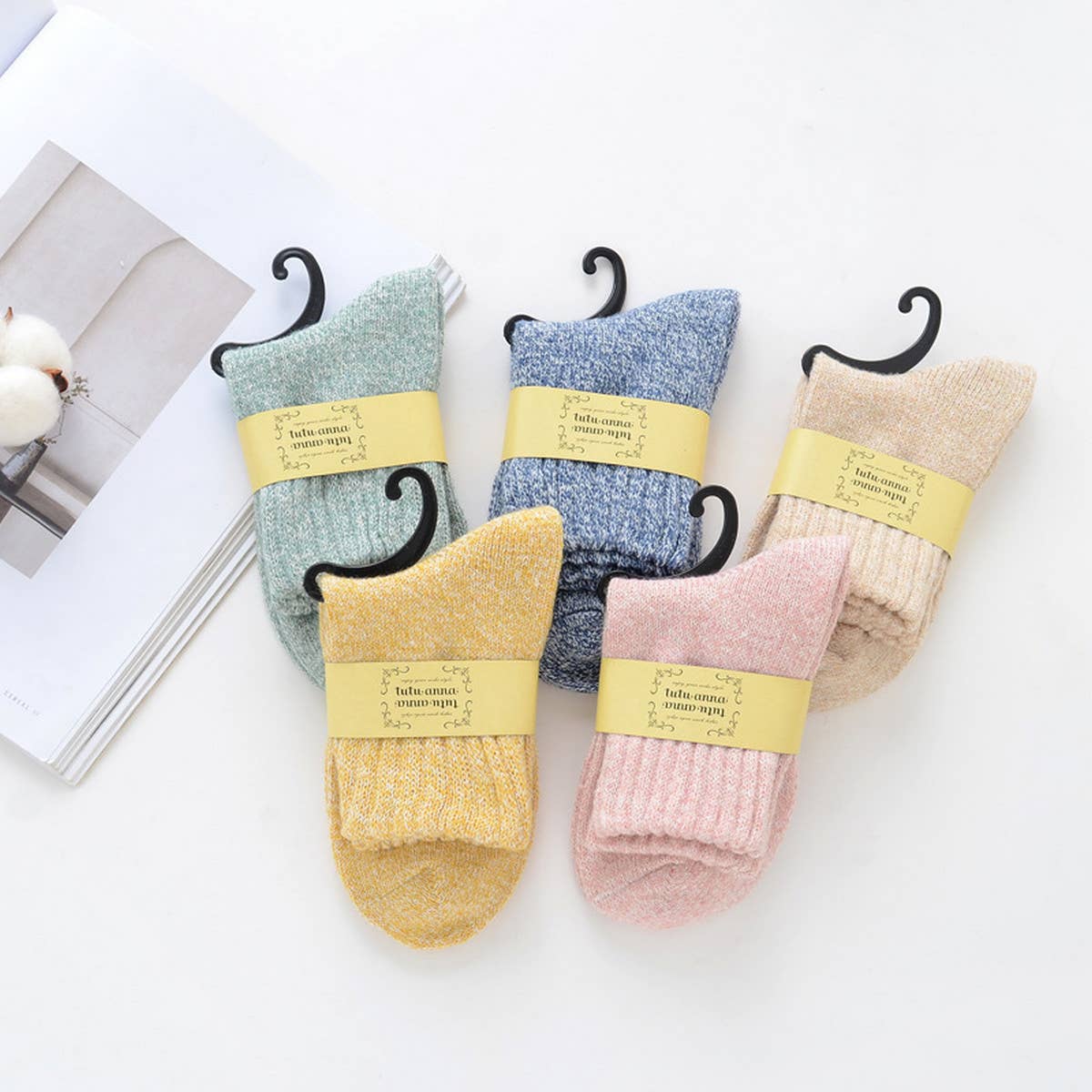 WINTER COLOR MATCHING 5 PAIRS OF SOCKS PER PACK