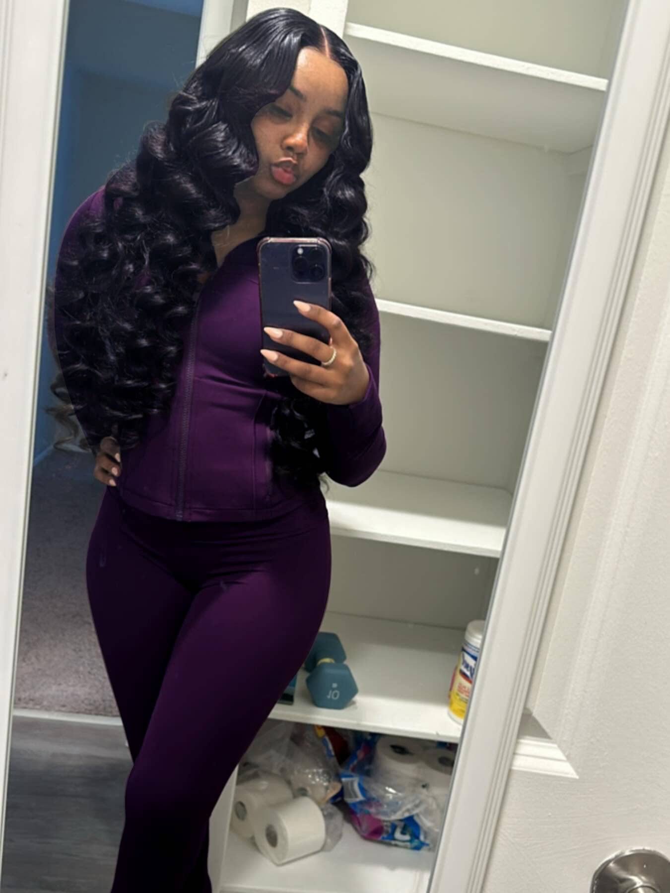 Tight long-sleeved bell bottoms two-piece set