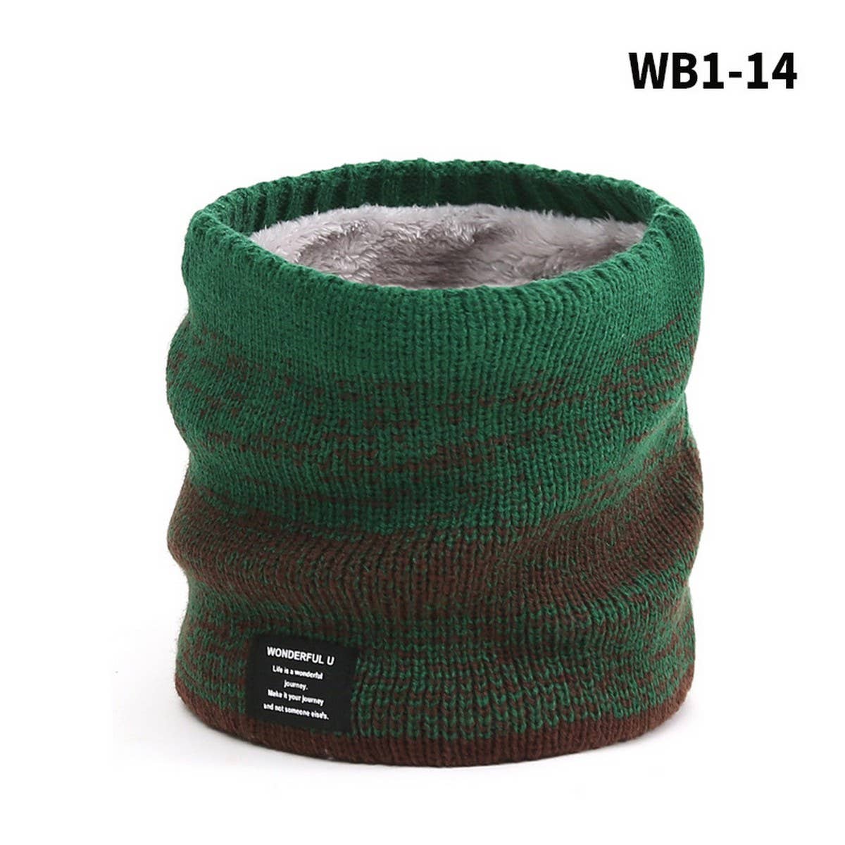 WINTER THICK GRADIENT WOOL KNITTED SCARF FOR WOMEN