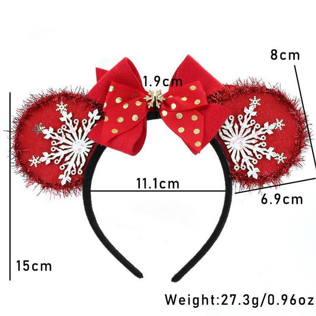 Christmas Snowflake Bow Headband for Girls