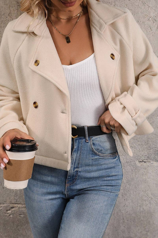 CWOJA1535_BUTTON-DOWN FLEECE LONG-SLEEVED JACKET SHORT