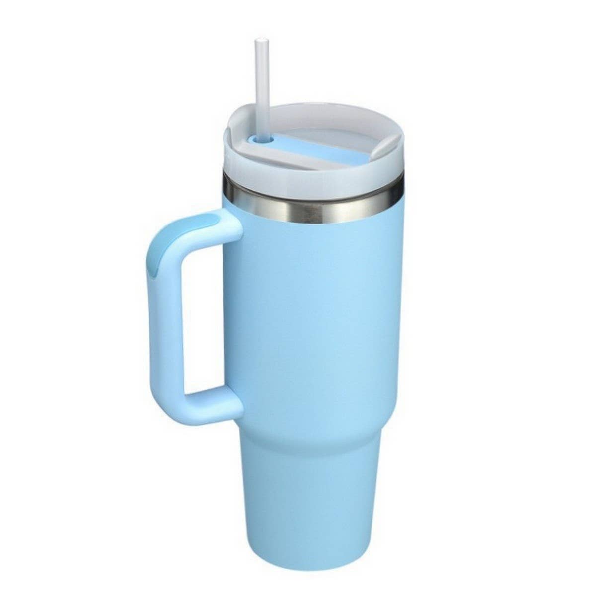 40oz Insulated Tumbler with Handle & Straw, Car Cup_CWMM7900