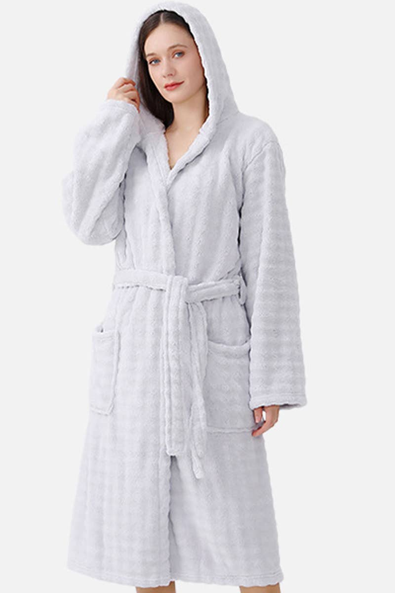 CWMM8296_HOUSEHOLD ABSORBENT THICK FLEECE NIGHTGOWN