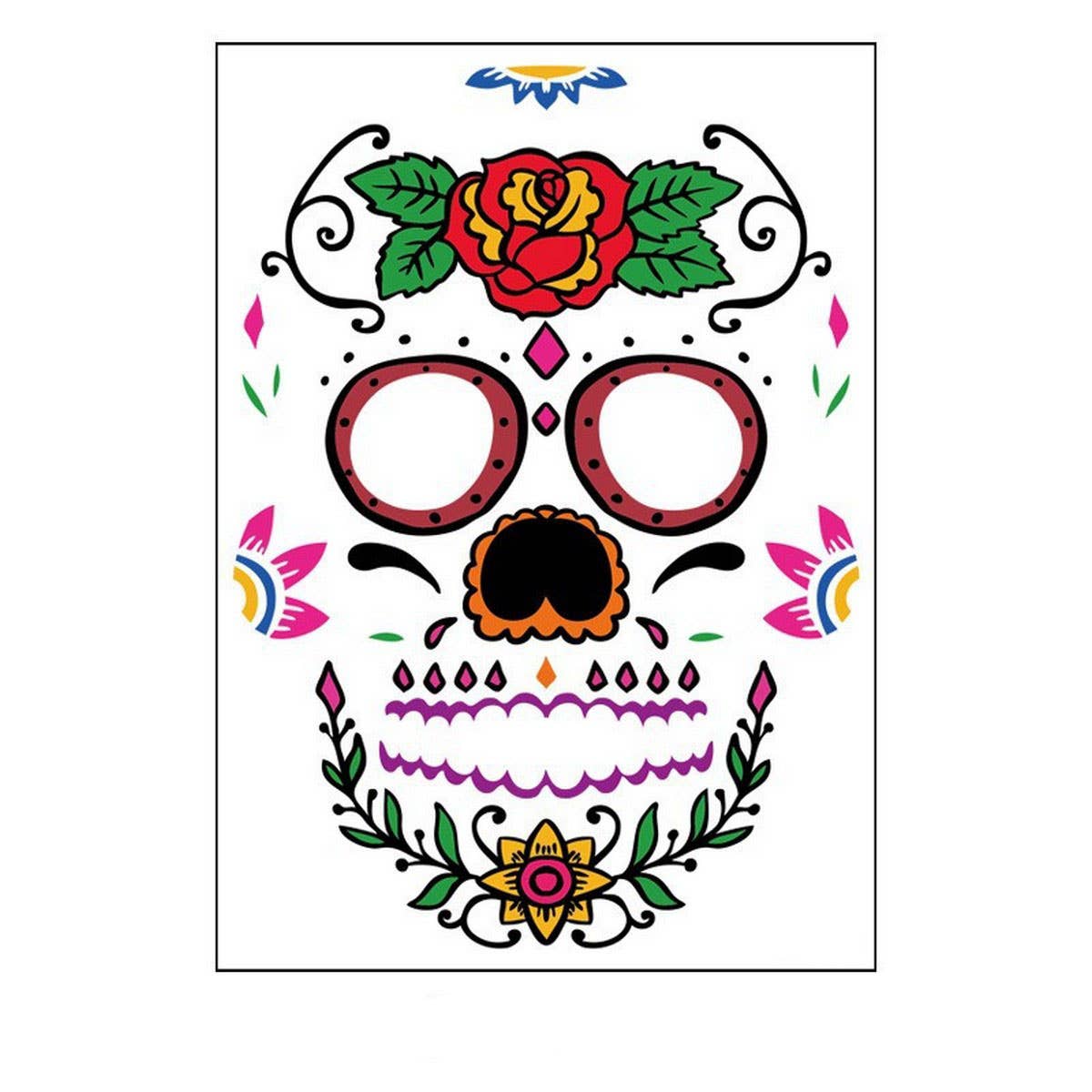 Day of the Dead Face Tattoos ? Waterproof Makeup