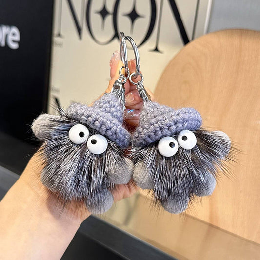 CUTE CARTOON BRIQUETTES CAR KEYCHAIN PENDANT