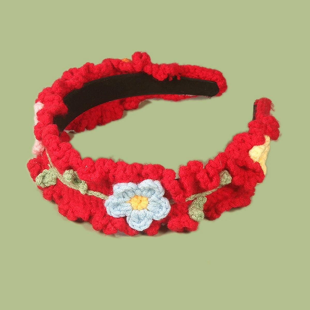 SWEET FLORAL WIDE-BRIMMED HAND-WOVEN HEADBAND_CWAHA1322