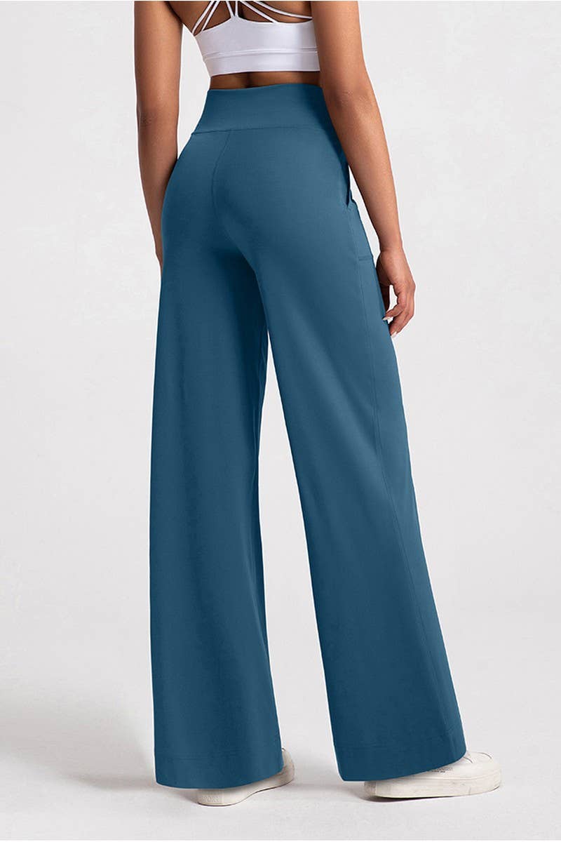 CWBLP1510_LOOSE STRAIGHT DRAWSTRING SPORTS YOGA PANTS