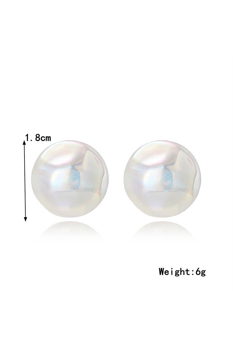 FAUX PEARL DESIGN STUD EARRINGS