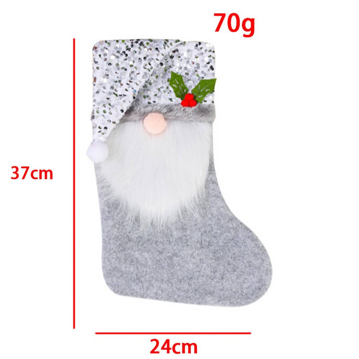 CREATIVE SEQUIN HAT CHRISTMAS STOCKING DECORATION