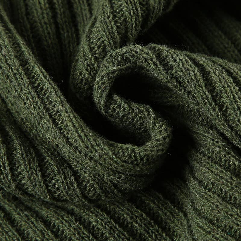 VINTAGE PREPPY V-NECK STRIPED WOOLEN BLOUSE