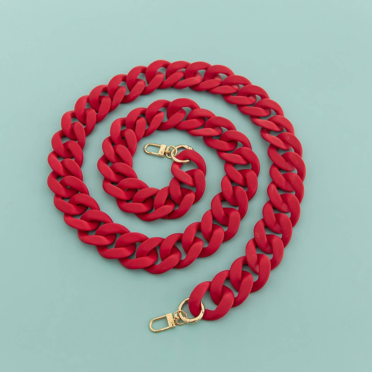 Large Resin Acrylic Bag Chain, Wide Strap_CWMM5065