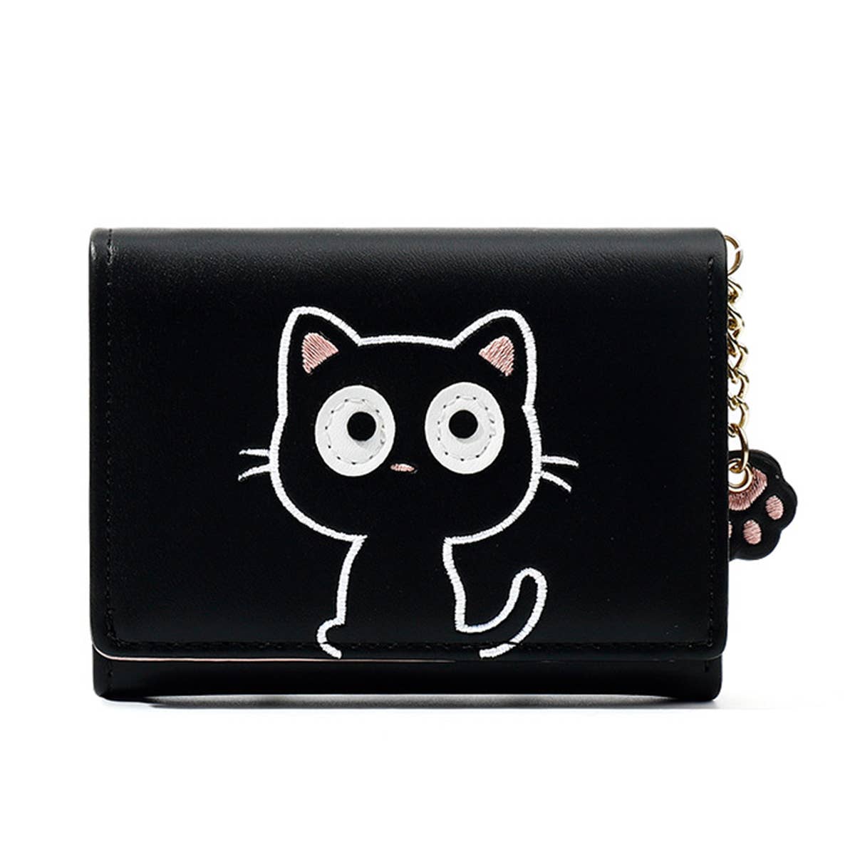 CUTE KITTEN PATTERNED ZIPPERED WALLET_CWAB1626