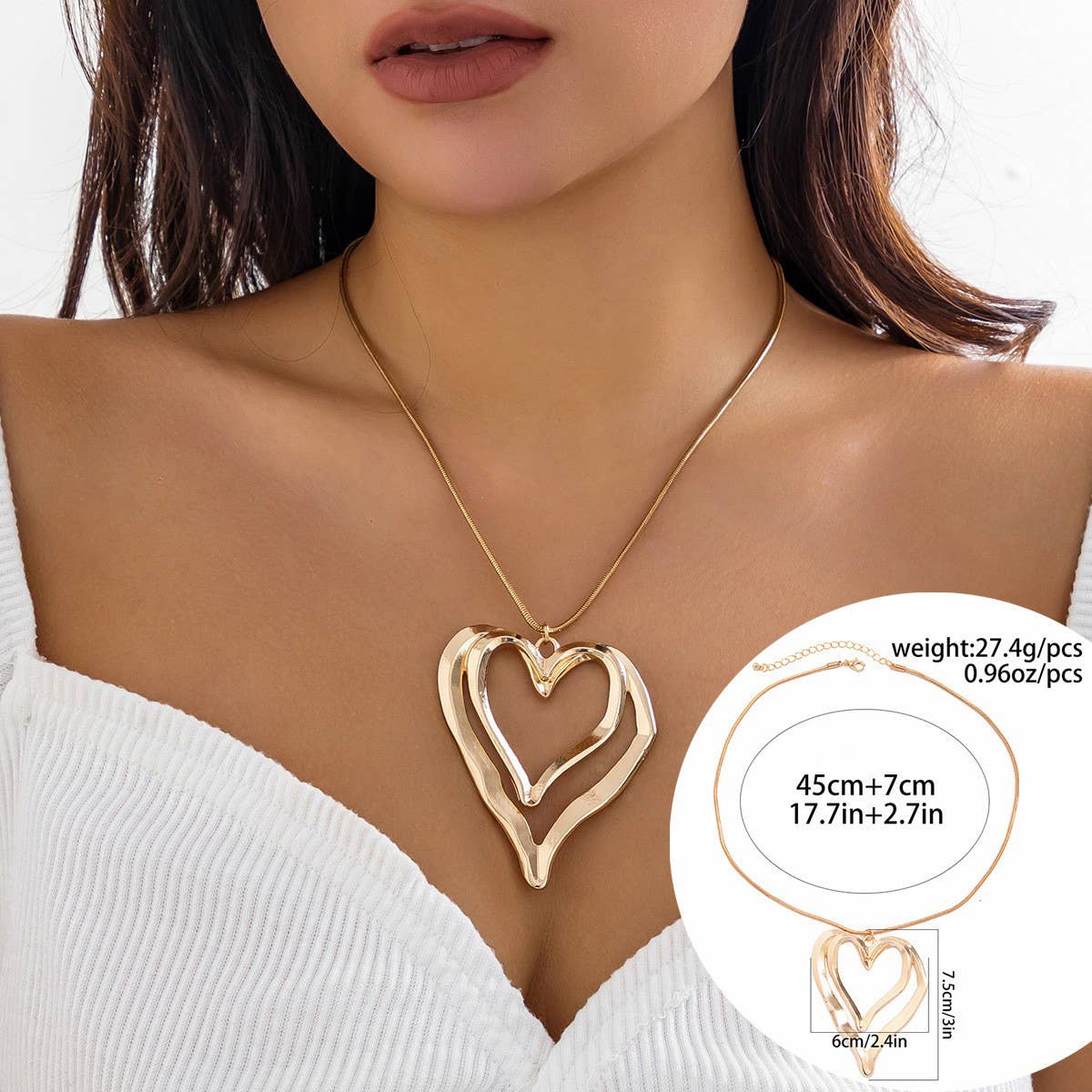 EXAGGERATED HOT GIRL SIMPLE ADJUSTABLE NECKLACE_CWAJE1918