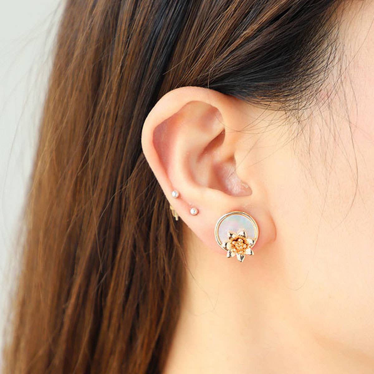 FASHION FLOWER SHELL NECKLACE JEWELRY SET_CWAJE2934