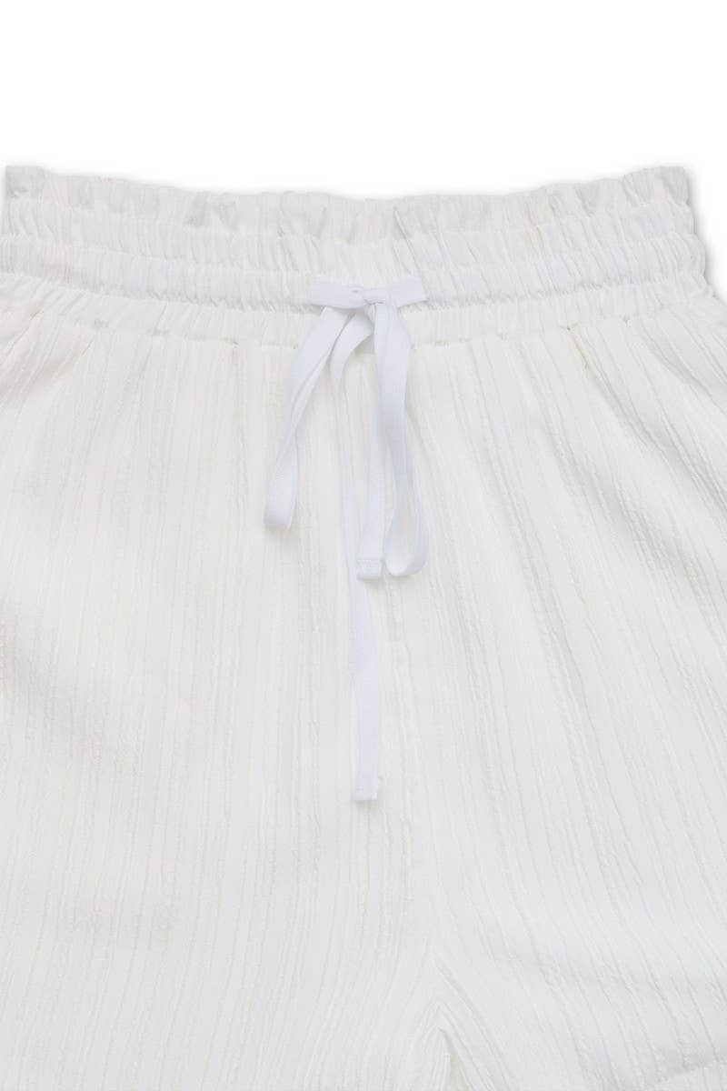 CWBSP0508_SUMMER TEXTURED CASUAL SHORTS FOR WOMEN