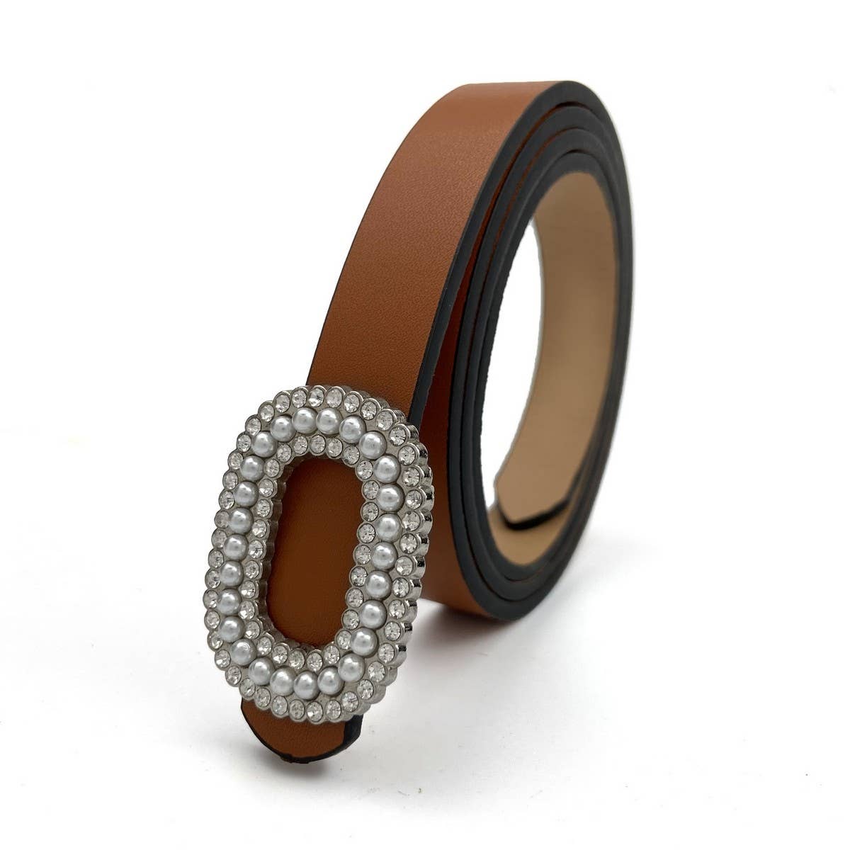 MULTICOLOR RHINESTONE PEARL BELT VERSATILE BELT_CWABE0688