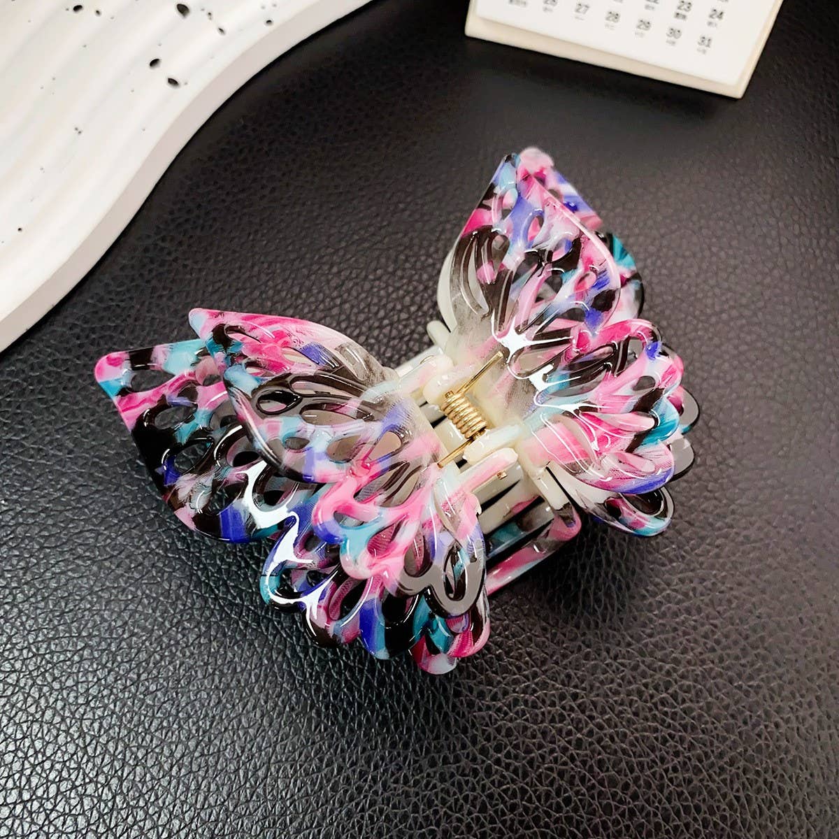 Ink Style Hollow Butterfly Hair Claw - Fairy Clip_CWAHA1582