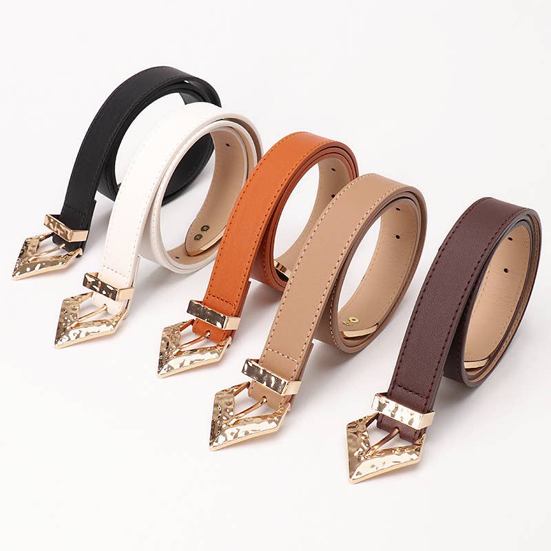Retro simple and trendy alloy buckle belt