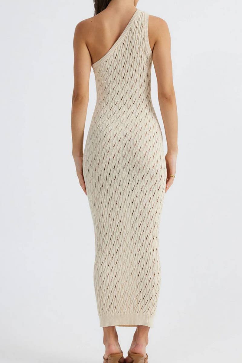 CWDMD5309_SUMMER SEXY HOT GIRL HOLLOW KNIT DRESS BLOUSE