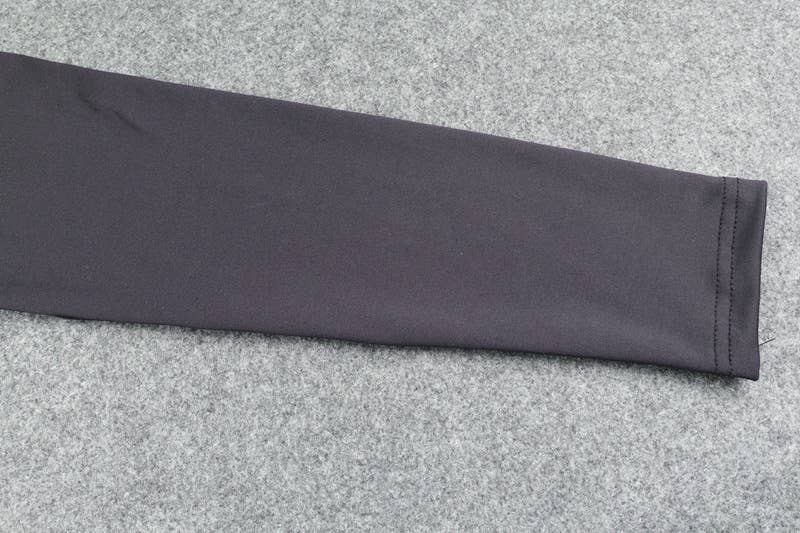 Solid-color round-neck semi-cardigan jumpsuit