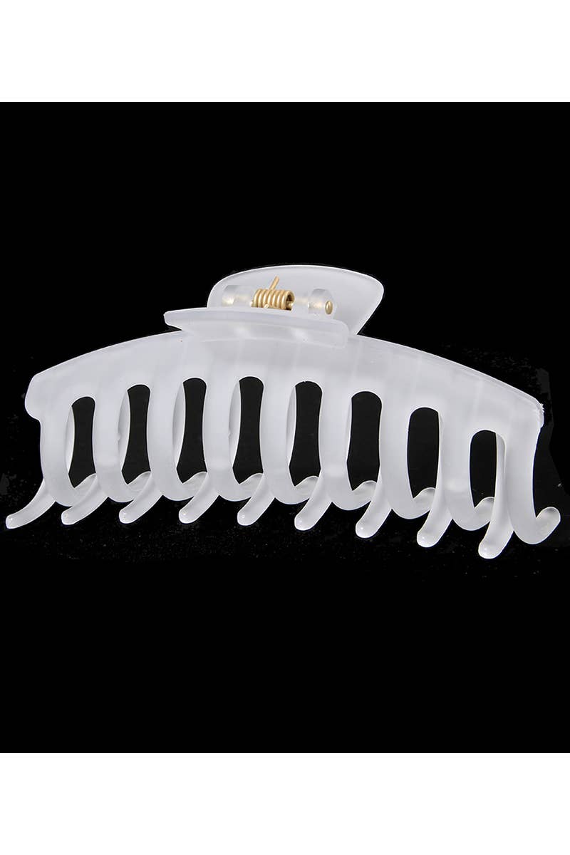 Summer Jelly Hair Claw - Avocado Green Matte Clip_CWAHA0093