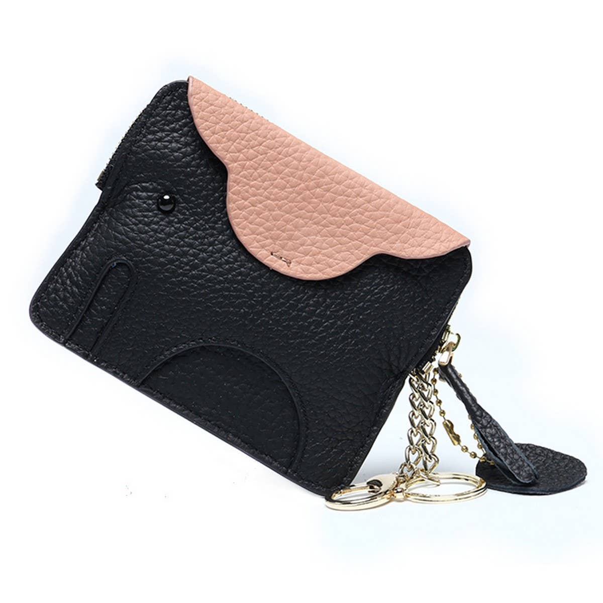 GENUINE LEATHER ELEPHANT MINI CREATIVE WALLET_CWAB3891