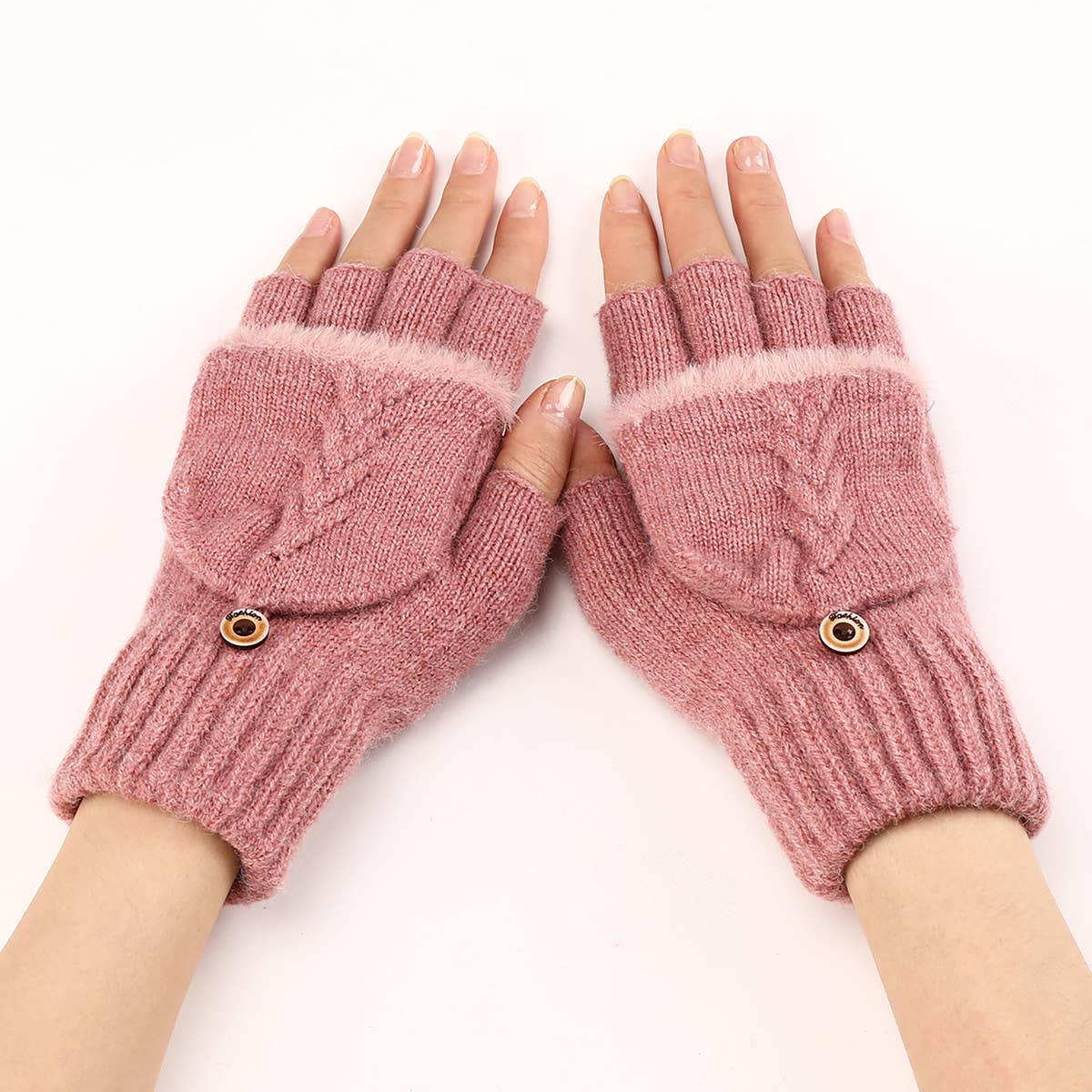 FLAP RAW EDGE AUTUMN SHORT GLOVES_CWAG0099