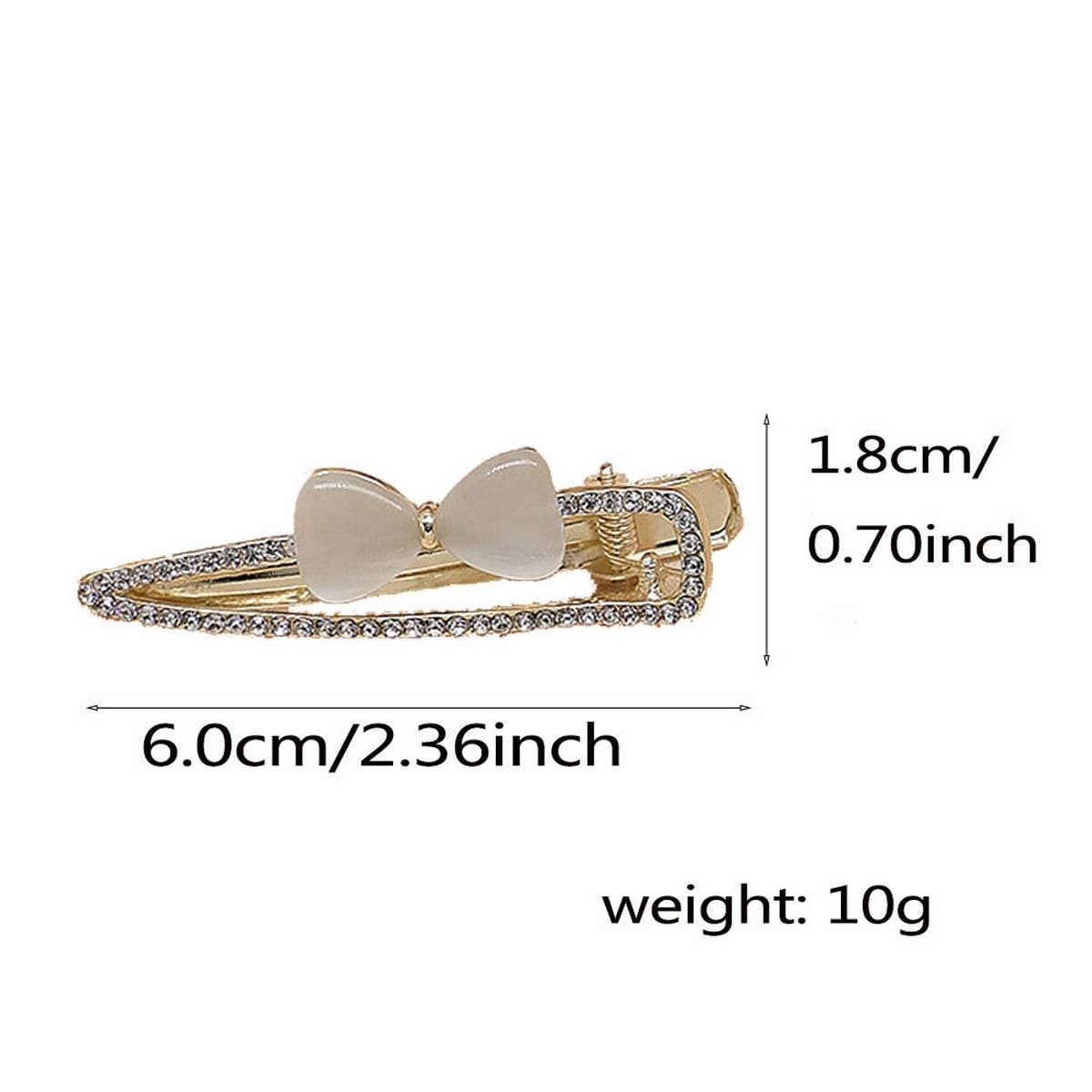 CAT'S EYE STONE BOW HAIRPIN SIDE BANGS CLIP_CWAHA4710