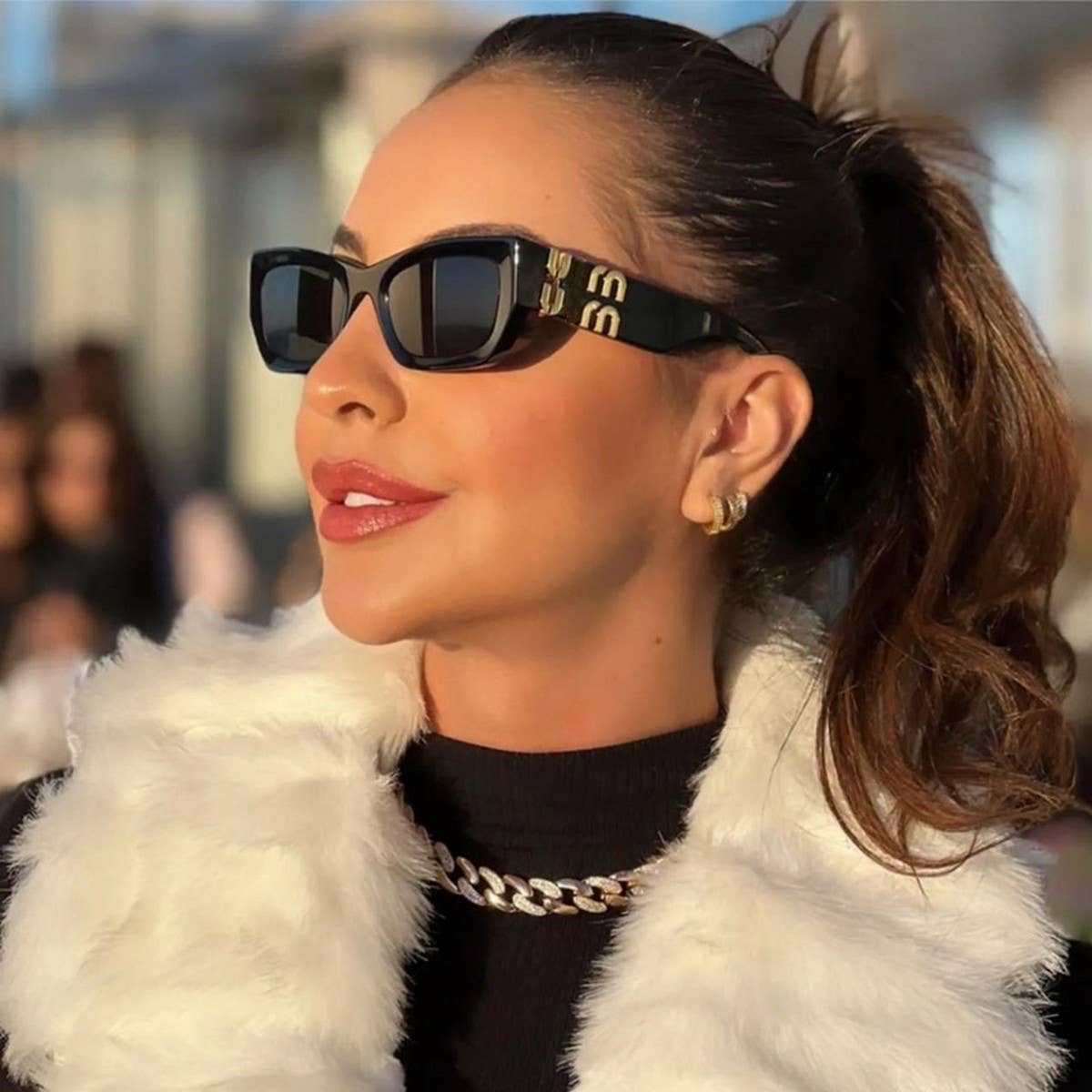 CAT-EYE WIDE TEMPLE SUN PROTECTION SUNGLASSES_CWASG0567