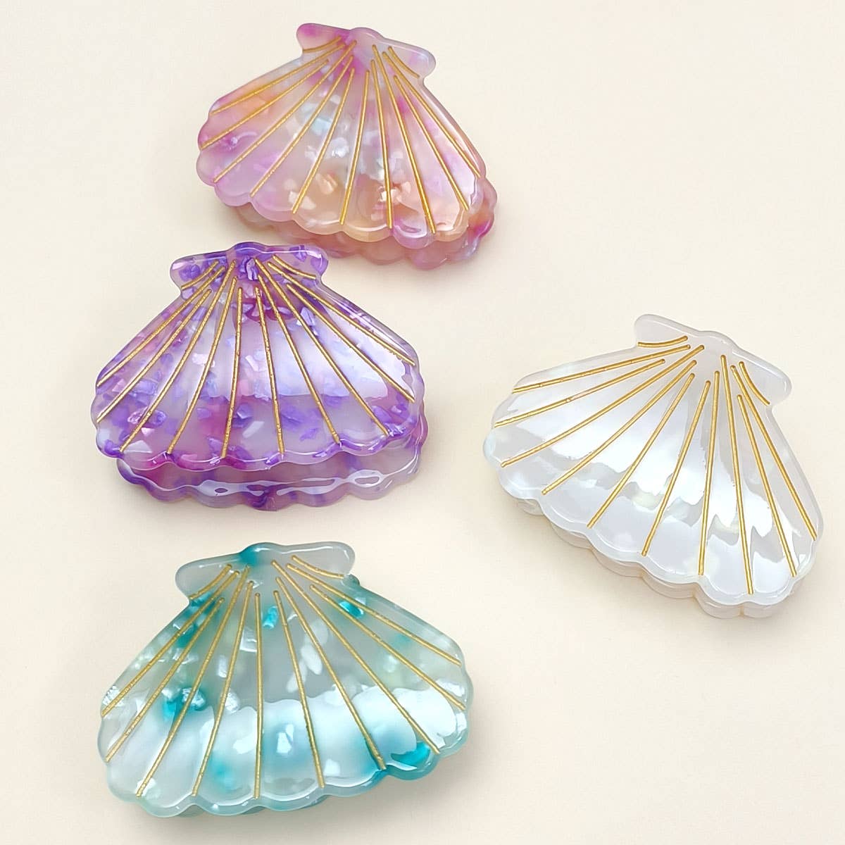 2" Small Shell Hair Claw Clip for Back Hair_CWAHA0653