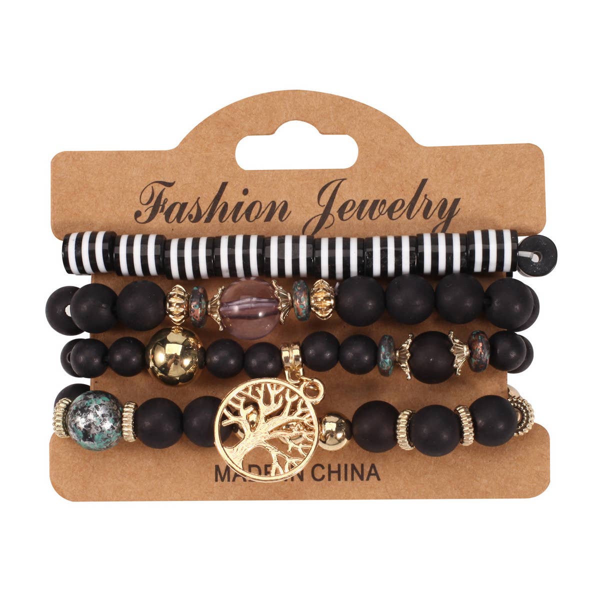 HAND BEADED BOHEMIAN TREE OF LIFE BRACELET