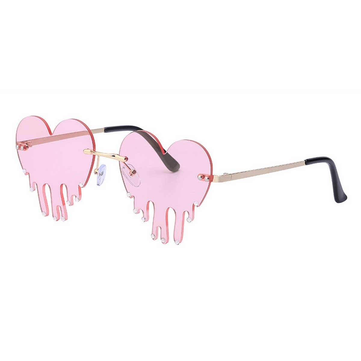 FASHIONABLE DIAMOND MELTING HEART SUNGLASSES