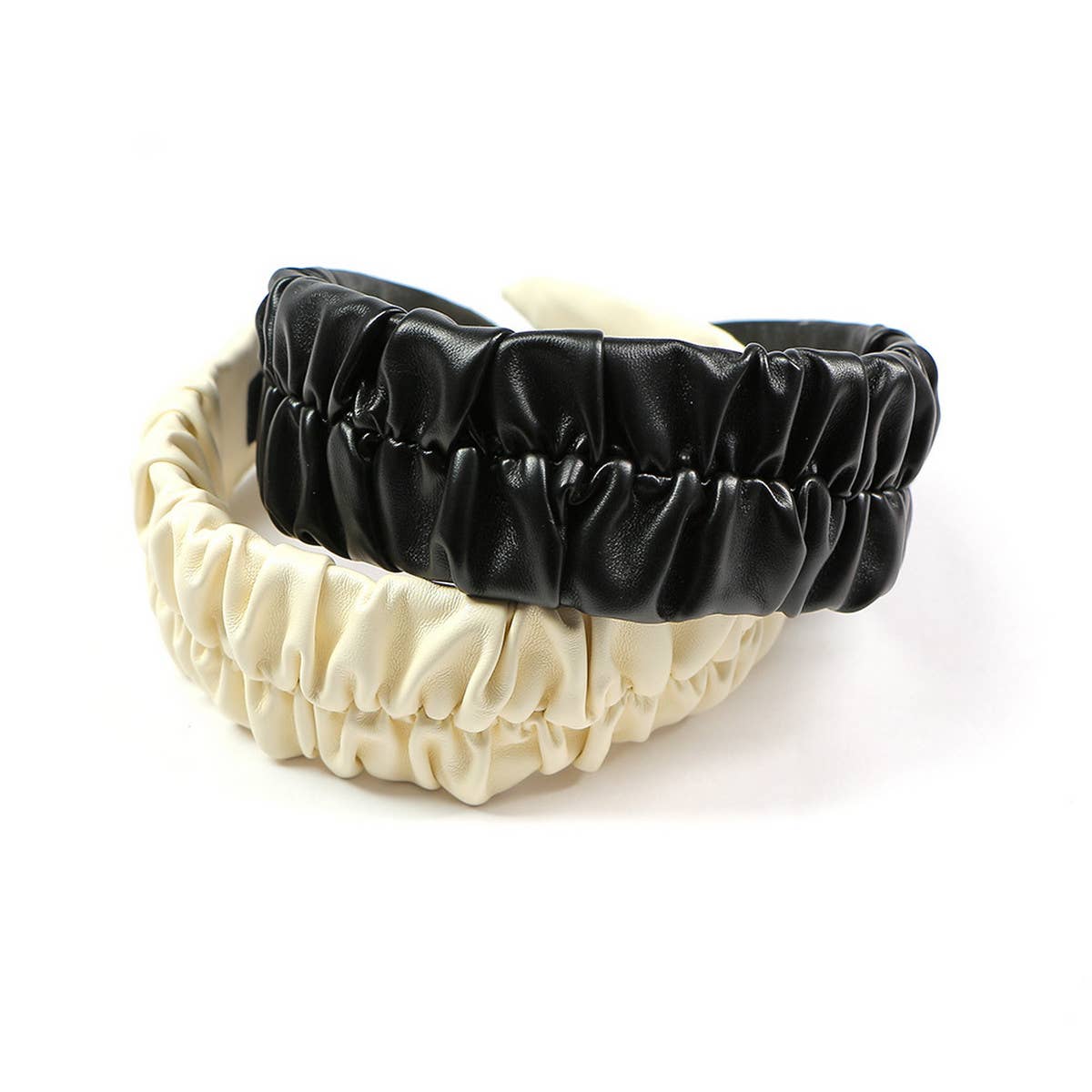 RETRO WIDE-BRIMMED PLEATED HEADBAND_CWAHA0980