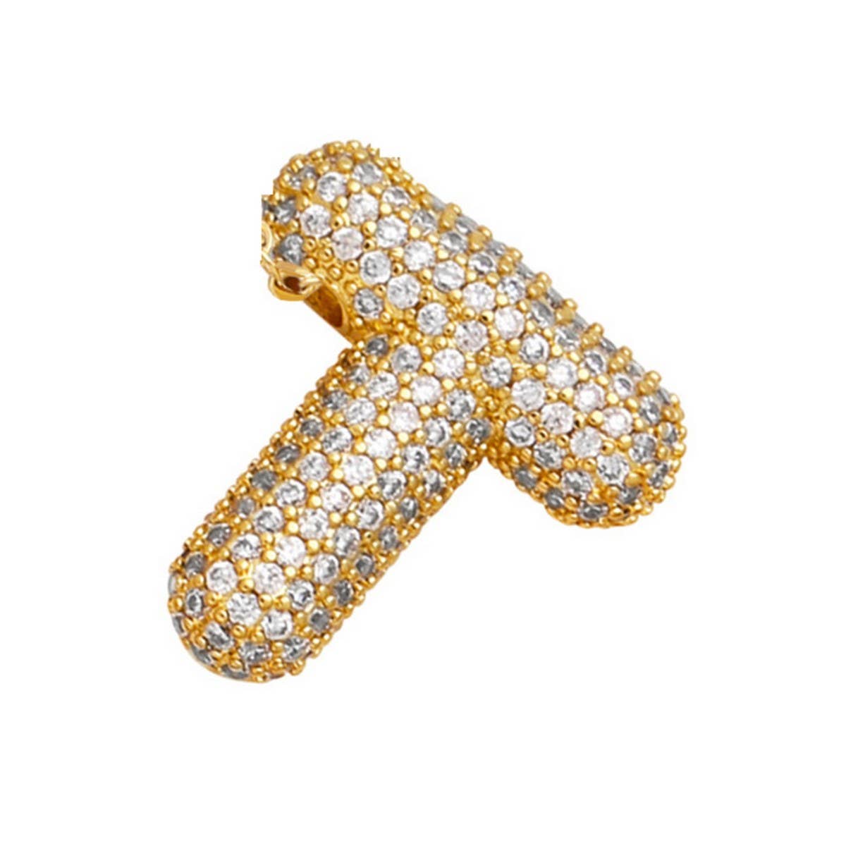 Copper Zirconia Pendant Necklace - Hip Hop