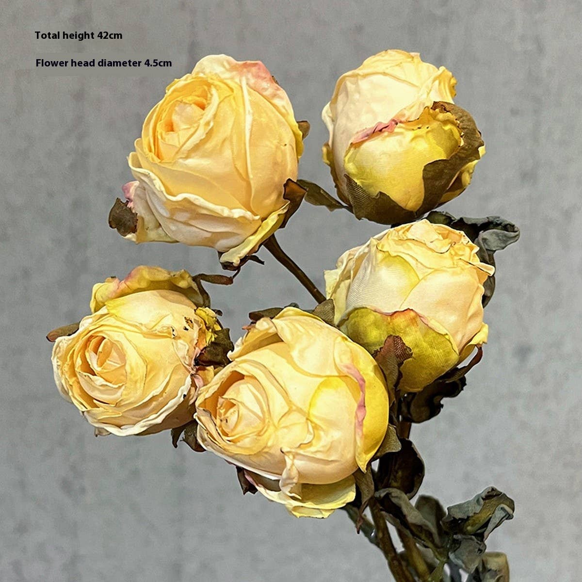 High-End Burnt Edge Rose Bouquet for Table Decor