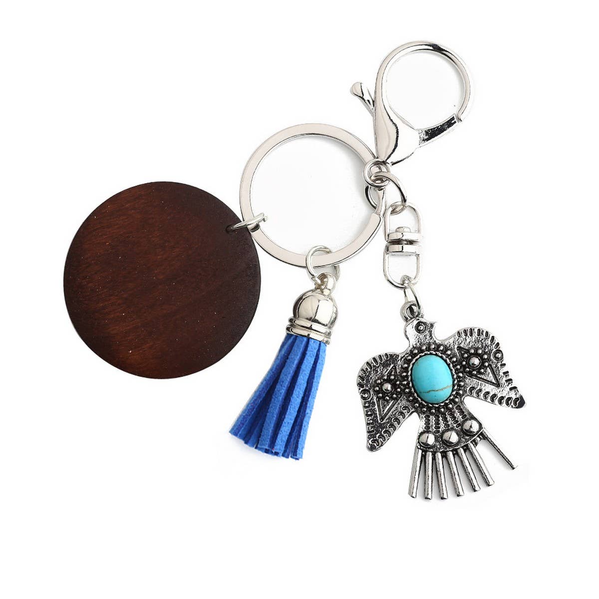 Boho Western Eagle Keychain with Alloy Pendant_CWAB5086