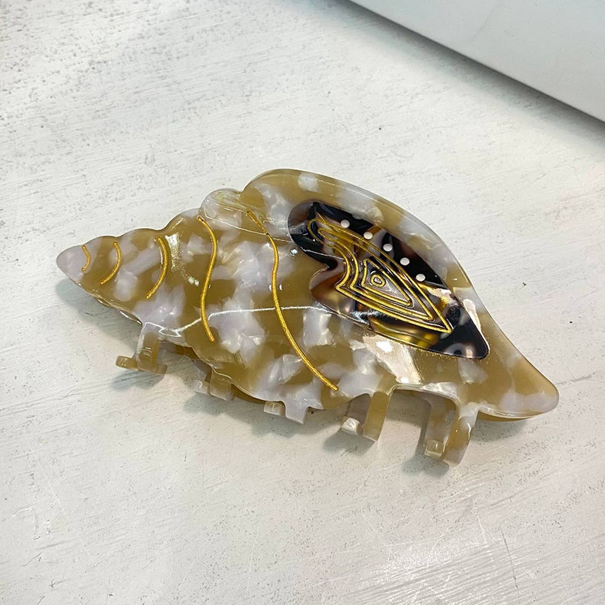 OCEAN WHALE SHELL FISH SEASHELL HAIR CLAW CLIPS_CWAHA0550