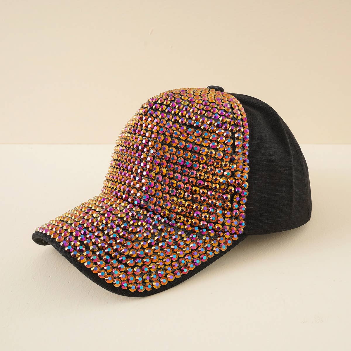 Rhinestone baseball cap, stylish and shiny CWAH1398