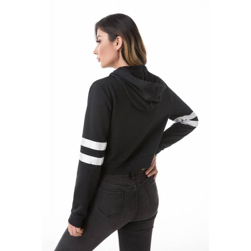 SHORT ZIPPER LONG-SLEEVED PARALLEL BARS HOODIE