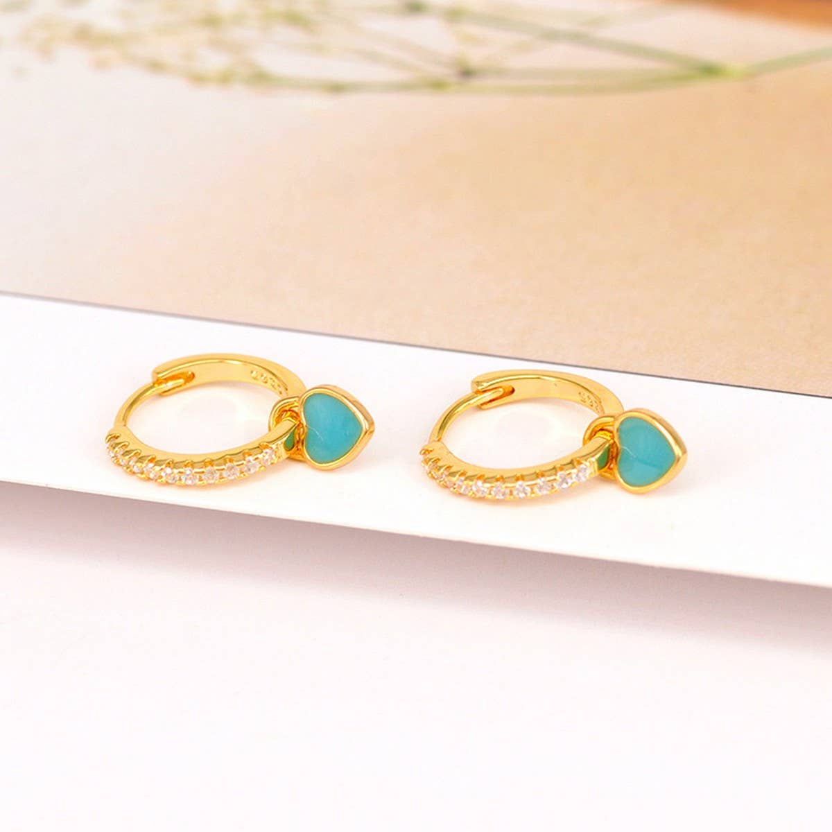 NEW SIMPLE MULTI-COLOR LOVE GEOMETRIC EARRINGS