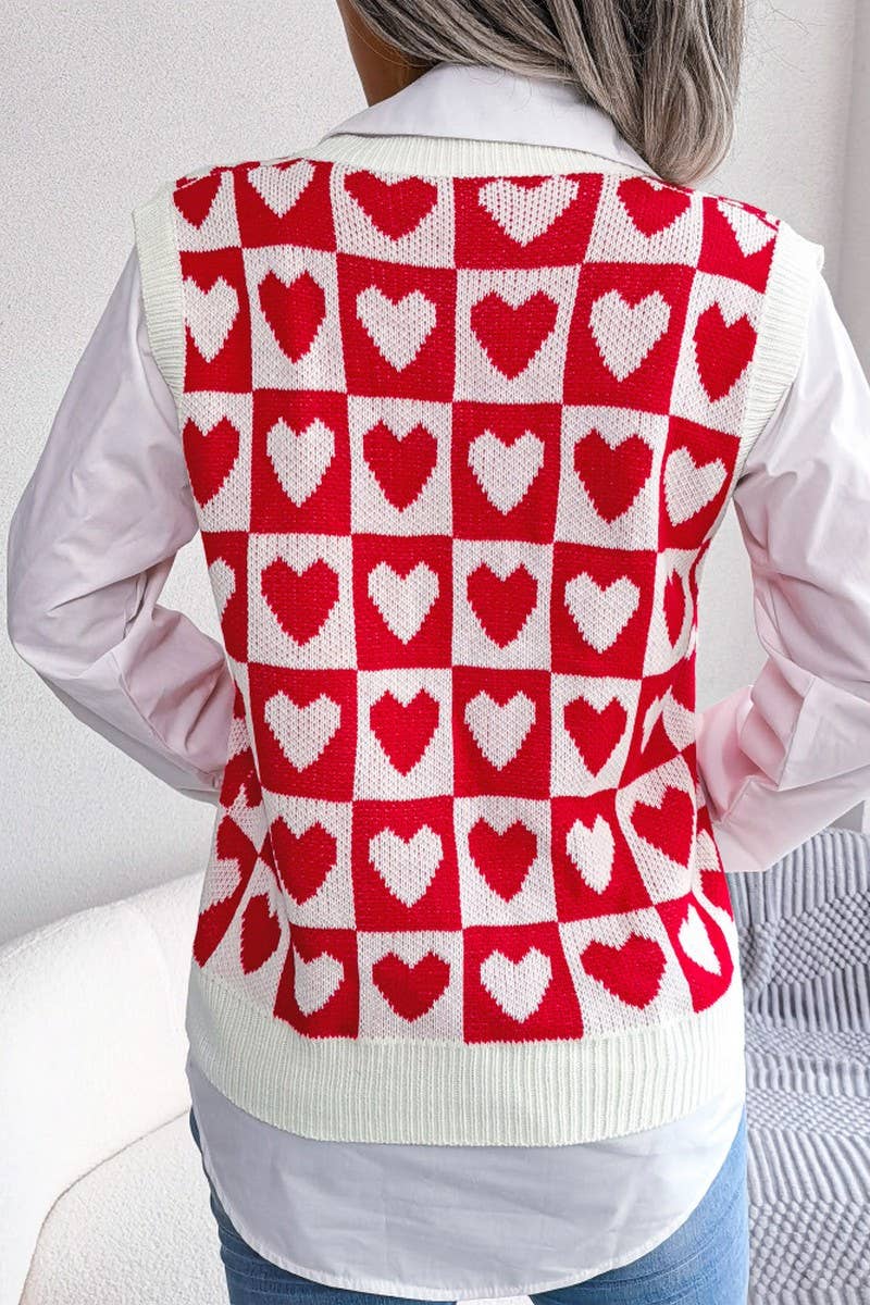 WOMEN LOVE KNIT SWEATER VEST_CWOSWSL0043