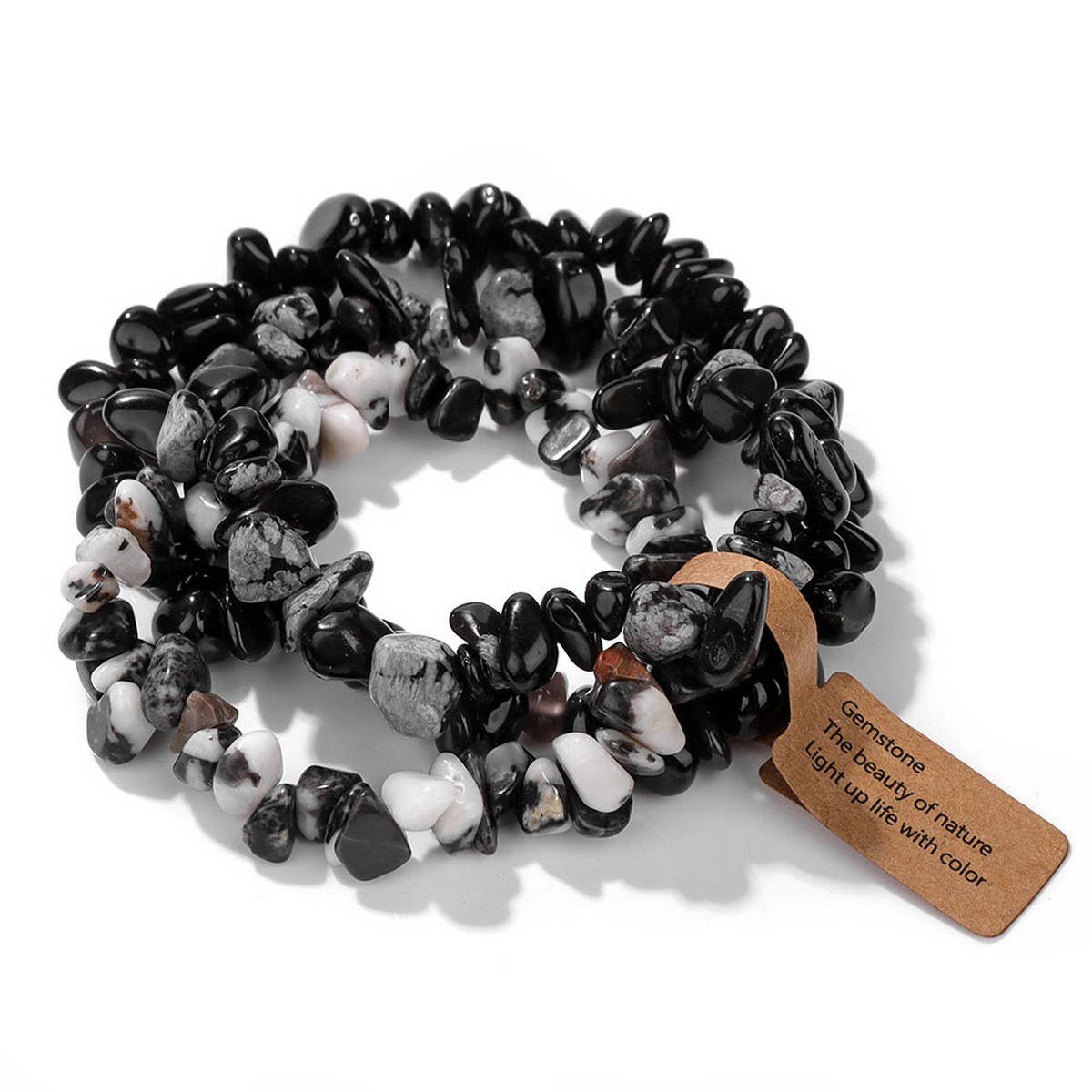 CWAJE4296_VINTAGE IRREGULAR GRAVEL THREE-PIECE BRACELET