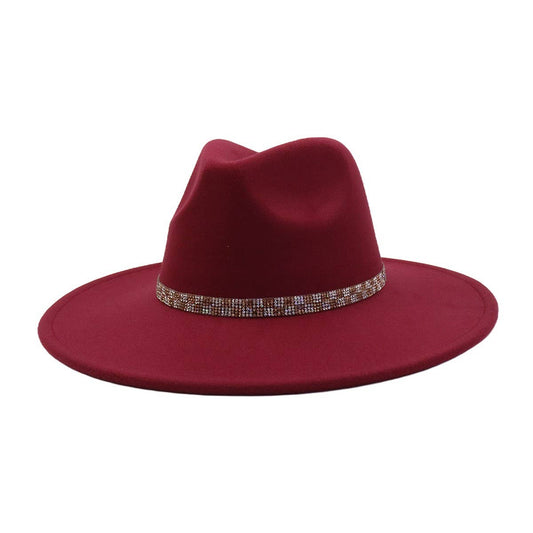 Ethnic Style Wool Blend Fedora Hat Men & Women_CWAH04379