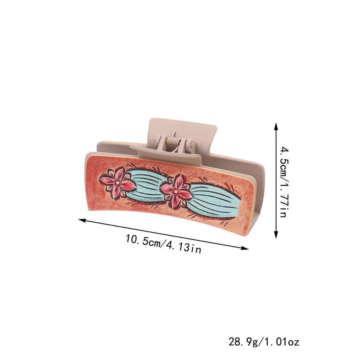 Western Cowgirl Hair Claw - Horsehair Leather Clip_CWAHA0591