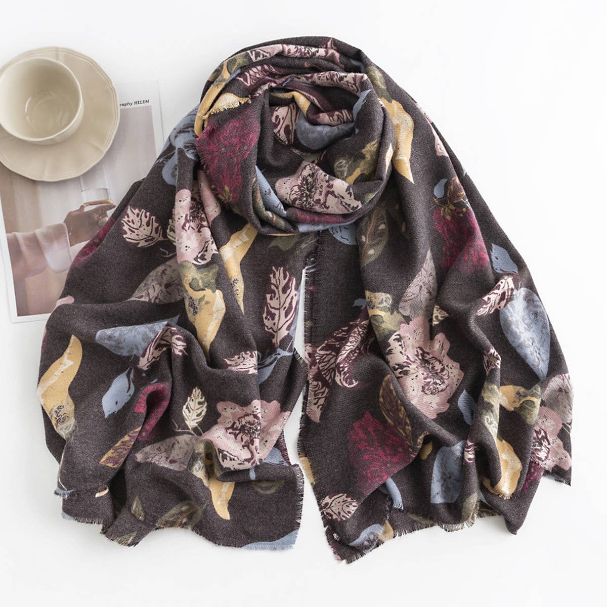WOMEN SIMPLE FASHIONABLE WARM PRINTED SCARF