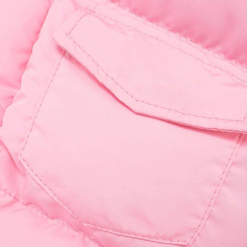 Stand-up collar warm fluffy cotton-padded vest