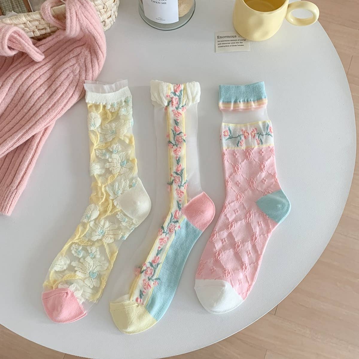 2024 NEW FASHION FLOWER TRANSPARENT SOCKS_CWMS0552