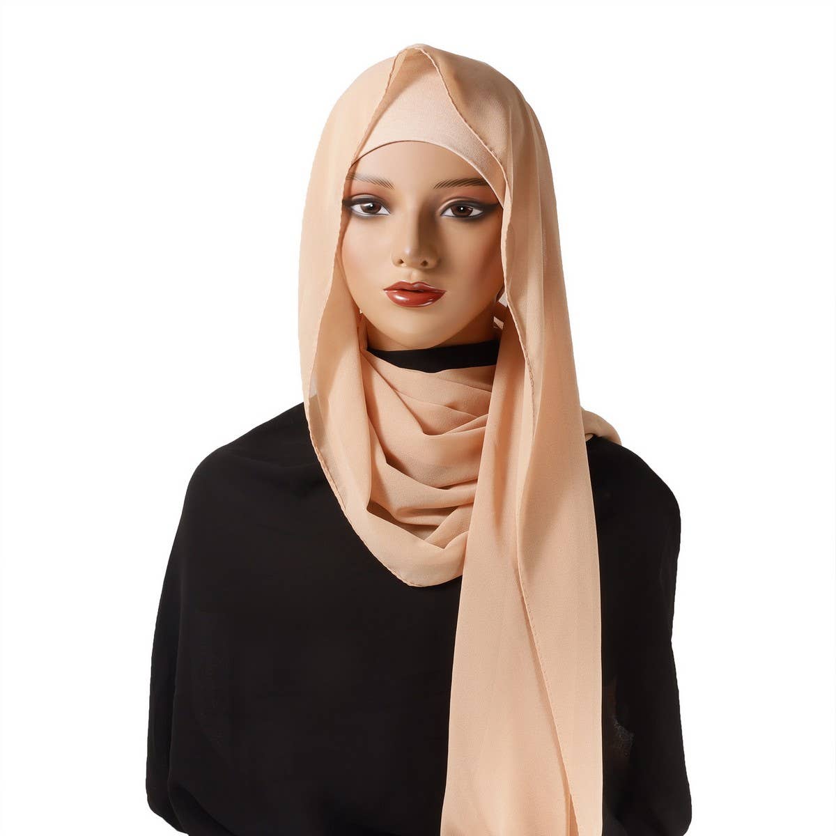 TWO-PIECE CHIFFON SHAWL AND HEADSCARF