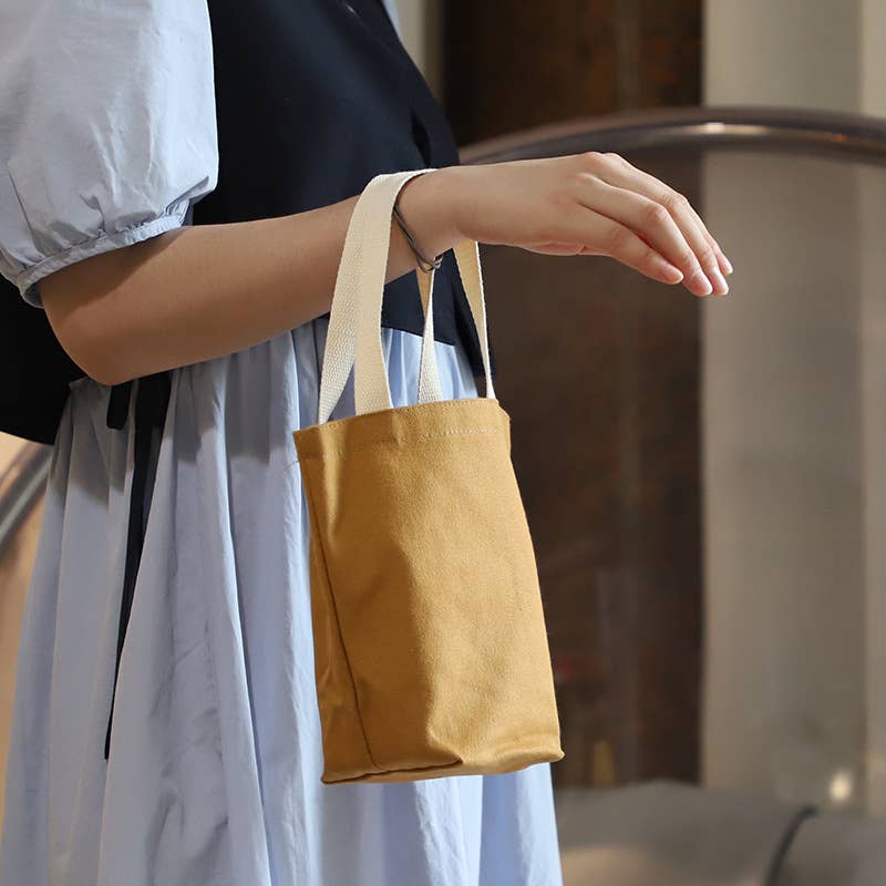 Monochrome simple canvas coffee cloth bag