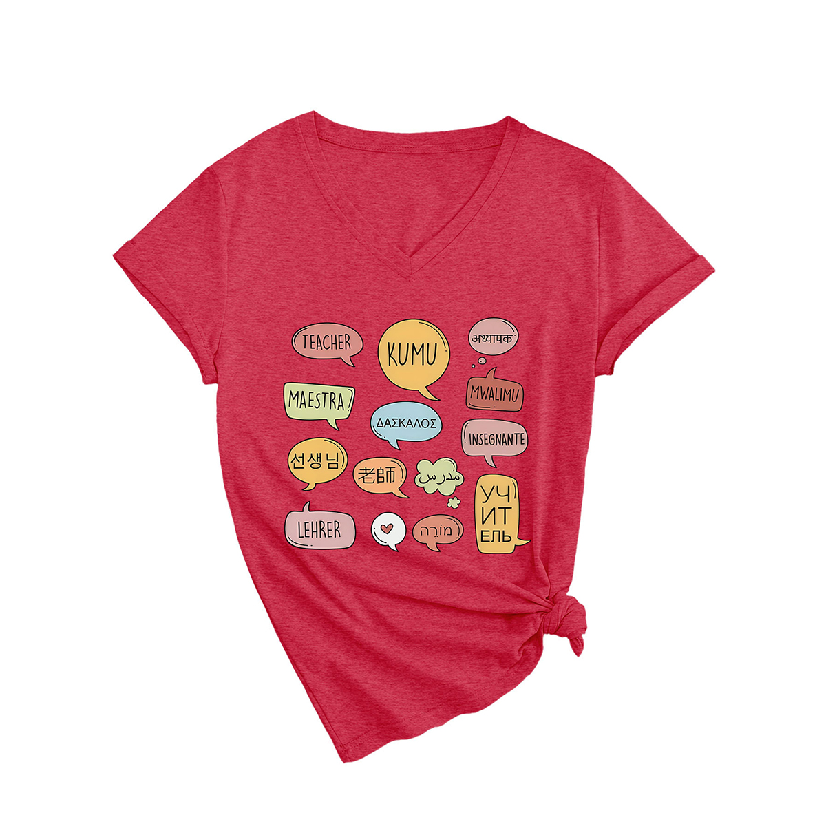 Women??¢s Teaching Tee ??V Neck Teacher Shirt_CWTTSL0478